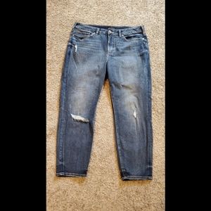 Women's Silver Jeans Avery Skinny Crop Size 16 x 26 Distressed EUC